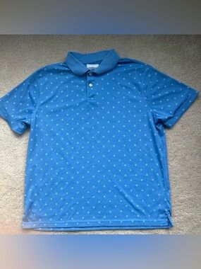 Goodfellow & Co. Men’s Blue & White Print Golf Polo Shirt - XL - EUC - Stretch